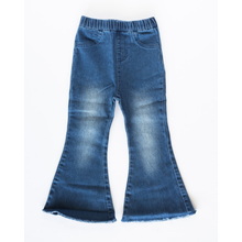 Load image into Gallery viewer, Bailey&#39;s Blossoms- Denim Bell Bottoms
