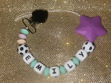 Load image into Gallery viewer, Personalized Silicone Paci- I Love Soccer
